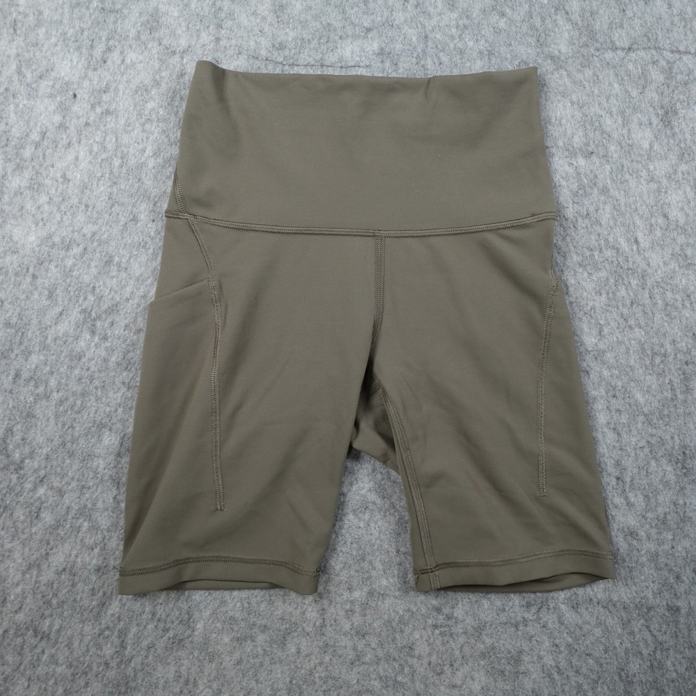 Lululemon Shorts Women 4 Green Wunder Train High Rise Pockets 8" Carob Brown